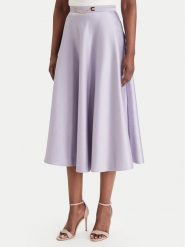 Elisabetta Franchi Spódnica midi GO-156-61E2-V320 Fioletowy Regular Fit. Fioletowe spódniczki damskie Elisabetta Franchi, bez wzorów, z syntetyku, midi. Za 1,359.00 zł.