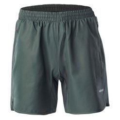 Spodenki męskie treningowe Hi-Tec Hicko - ciemnozielone, Rozmiar XL. Zielone szorty męskie Hi-tec, z materiału, bez kołnierzyka. W wyprzedaży za 59.99 zł.