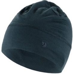FJALLRAVEN Czapka ABISKO LITE WOOL BEANIE Dark Navy. Czerwone czapki męskie Fjällräven, na lato, bez wzorów, z materiału. Za 151.60 zł.
