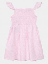 Guess Sukienka letnia K4GK15 WG5T0 Różowy Regular Fit. Czerwone sukienki dziewczęce Guess, na lato, z aplikacjami, z syntetyku, bez ramiączek. Za 149.99 zł.