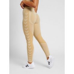 Legginsy damskie Hummel MT Lulu. Brązowe legginsy damskie HUMMEL, bez wzorów, z dzianiny. W wyprzedaży za 172.00 zł.