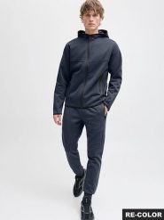 Jack & Jones Spodnie dresowe "Stwill" w kolorze granatowym rozmiar: XL. Niebieskie spodnie dresowe męskie Jack & Jones, bez wzorów, z dresówki. Za 109.78 zł.