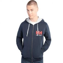 Bluza dresowa męska Helly Hansen Logo 597. Czarne bluzy bez kaptura męskie Helly Hansen, m, z dresówki. W wyprzedaży za 303.35 zł.