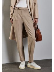 Street One Spodnie dresowe - Tapered fit - w kolorze beżowym rozmiar: 40/L30. Brązowe spodnie dresowe damskie Street One, l, bez wzorów, z dresówki. Za 188.85 zł.