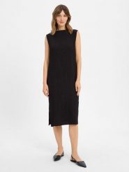 Someday Damska sukienka na co dzień - Qhiana Kobiety Sztuczne włókno czarny wypukły wzór tkaniny, 40. Czarne sukienki damskie Someday, na co dzień, bez wzorów, z syntetyku, eleganckie, bez kołnierzyka, bez ramiączek, proste. Za 399.95 zł.