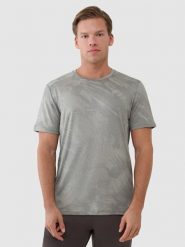 4F Koszulka sportowa w kolorze szarym rozmiar: XL. Szare t-shirty sportowe męskie 4f, xl, z materiału, bez ramiączek, na fitness i siłownię. Za 63.95 zł.