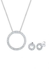 Elli Damskie kolczyki do uszu w kształcie koła z kryształkami ze srebra próby 925 Zestawy 1 ct. Szare kolczyki damskie Elli, srebrne. Za 378.99 zł.