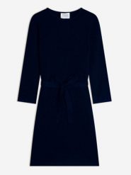 AUTHENTIC CASHMERE Kaszmirowa sukienka "Coniston" w kolorze granatowym rozmiar: L. Niebieskie sukienki damskie AUTHENTIC CASHMERE, na co dzień, l, bez wzorów, z kaszmiru, bez kołnierzyka, bez ramiączek, midi, proste. Za 456.87 zł.