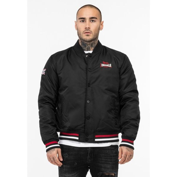 Kurtka regular fit Lonsdale Orkney. Czarne kurtki męskie Lonsdale, m, z aplikacjami, z materiału, eleganckie, bez kaptura. Za 324.84 zł.