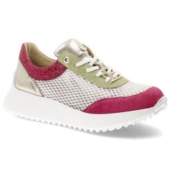 Różowe Sneakersy Armodo Obuwie Damskie Premium. Czerwone buty sportowe na co dzień damskie Armodo, z aplikacjami, z jeansu. Za 359.00 zł.