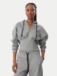Just Cavalli Bluza 81PAIE22 CF102 Szary Slim Fit. Szare bluzy bez kaptura damskie Just Cavalli, l, z bawełny. Za 1,001.99 zł.