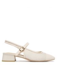 Caprice Czółenka 9-29604-46 Écru. Białe czółenka damskie Caprice, bez wzorów, ze skóry, bez obcasa. Za 246.99 zł.