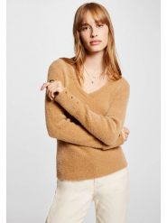 Morgan Sweter 212-MOOVE Beżowy Regular Fit. Brązowe swetry klasyczne damskie Morgan, xl, z syntetyku, bez kołnierzyka. Za 189.99 zł.