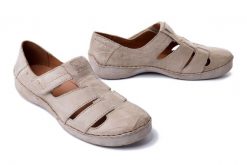 JOSEF SEIBEL 59659 95 230 Fergey 59 creme, półbuty letnie damskie. Brązowe półbuty damskie Josef Seibel, bez wzorów, ze skóry, bez obcasa. Za 233.94 zł.