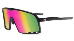 Okulary przeciwsłoneczne dla dorosłych - Kategoria 3 - Rainbow on Black. Czarne okulary przeciwsłoneczne męskie KNOCKAROUND, z gumy. Za 260.95 zł.