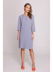 Stylove Sukienka w kolorze szarym rozmiar: M. Szare sukienki damskie Stylove, na co dzień, m, bez wzorów, bez kołnierzyka, bez ramiączek, midi, proste. Za 259.13 zł.
