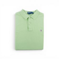 Koszulka Polo Ralph Lauren męska z krótkim rękawem zielona. Zielone koszulki polo męskie Ralph Lauren, l, bez wzorów, z tkaniny, bez ramiączek. Za 106.46 zł.
