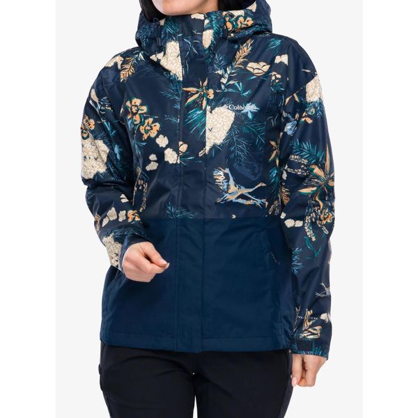 Kurtka przeciwdeszczowa damska Columbia Hikebound Printed Jacket. Niebieskie kurtki damskie Columbia, bez kaptura. Za 501.99 zł.
