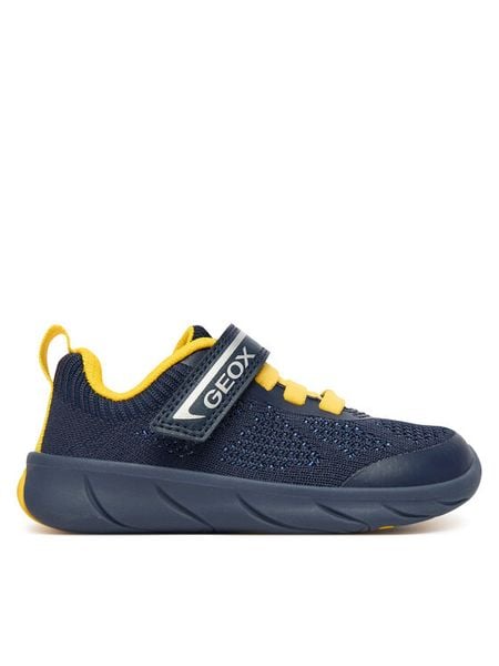 Geox Sneakersy J Foot-Run Boy J65PDB 06K9J C0657 M Granatowy. Niebieskie buty sportowe chłopięce Geox, bez wzorów, z materiału, bez zapięcia. Za 249.99 zł.