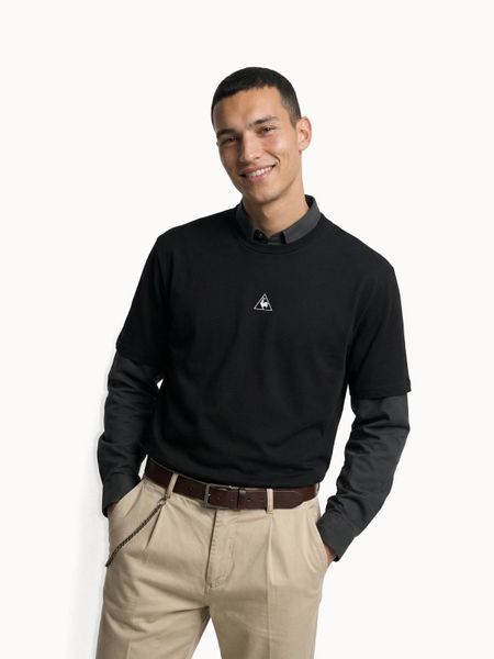 Koszulka Le Coq Sportif SMU N°2. Czarne t-shirty sportowe męskie Le Coq Sportif, s, z materiału, bez ramiączek, na fitness i siłownię. Za 290.50 zł.