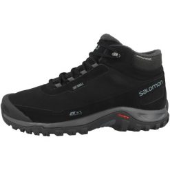 Buty trekkingowe męskie Salomon Shelter CS WP. Czarne buty trekkingowe męskie Salomon, z materiału, bez zapięcia, trekkingowe. Za 638.00 zł.