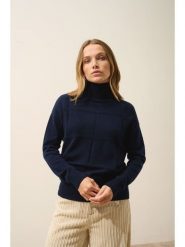 Just Cashmere Kaszmirowy golf "Loralia" w kolorze granatowym rozmiar: XL. Niebieskie golfy damskie Just Cashmere, xl, bez wzorów, z kaszmiru, bez ramiączek. Za 259.13 zł.