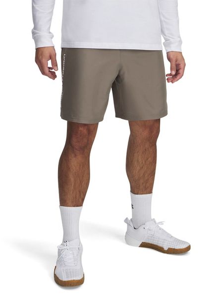 Under Armour Szorty funkcyjne w kolorze khaki rozmiar: M. Brązowe szorty męskie Under Armour, z materiału, bez kołnierzyka. Za 74.28 zł.