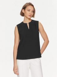 Calvin Klein Bluzka K20K207063 Czarny Regular Fit. Czarne bluzki damskie CALVIN KLEIN, bez wzorów, z syntetyku, bez ramiączek. Za 469.99 zł.
