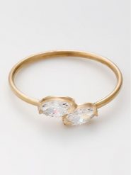 OR ÉCLAT Złoty pierścionek "Fiona" z cyrkoniami rozmiar: 58. Żółte pierścionki damskie Or Éclat, z cyrkonią, złote. Za 391.99 zł.