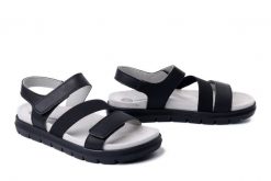 DR. BRINKMANN 710270-92 silber, sandały damskie. Szare sandały damskie Dr. Brinkmann, bez wzorów, ze skóry, bez obcasa. Za 329.90 zł.