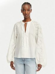 BOSS Bluzka Belvast 50559073 Biały Regular Fit. Białe bluzki damskie Boss, bez wzorów, z bawełny, bez ramiączek. Za 699.99 zł.