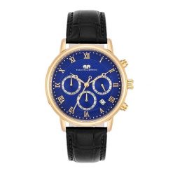 Rhodenwald & Söhne Chronograf Moonlight żółte złoto Skóra naturalna Czarny Zegarki męskie 1 ct Męskie. Czarne, analogowe zegarki męskie Rhodenwald & Söhne, z mosiądzu. Za 669.99 zł.