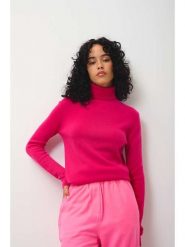 AUTHENTIC CASHMERE Kaszmirowy golf "Bise" w kolorze różowym rozmiar: L. Różowe golfy damskie AUTHENTIC CASHMERE, l, bez wzorów, z kaszmiru, bez ramiączek. Za 330.67 zł.