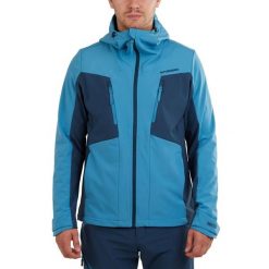 Kurtka softshell męska Fundango Rauris Softshell. Niebieskie kurtki męskie Fundango, l, bez wzorów, z softshellu, sportowe, bez kaptura. Za 519.90 zł.