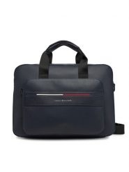 Tommy Hilfiger Torba na laptopa Th Foundation Computer Bag AM0AM13198 Granatowy. Niebieskie torby na laptopa damskie Tommy Hilfiger, bez wzorów, ze skóry. Za 319.99 zł.
