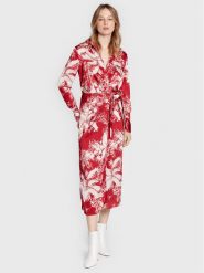 Guess Sukienka koszulowa Dorothee W2BK13 WEX62 Czerwony Regular Fit. Czerwone sukienki damskie Guess, l, z aplikacjami, z syntetyku, bez kołnierzyka, bez ramiączek, koszulowe. Za 419.99 zł.