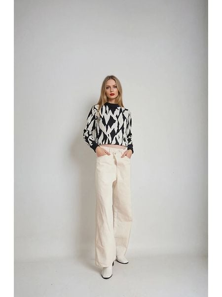 Monki Dżinsy - Comfort fit - w kolorze kremowym rozmiar: W25. Brązowe jeansy damskie Monki, z podwyższonym stanem. Za 56.66 zł.