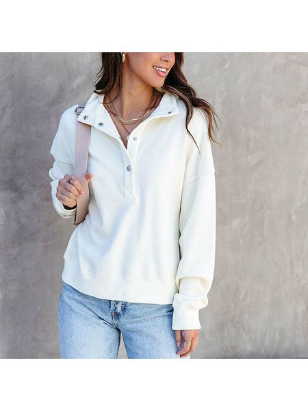 Milan Kiss Bluza w kolorze białym rozmiar: S. Brązowe bluzy bez kaptura damskie Milan Kiss, s. Za 184.02 zł.
