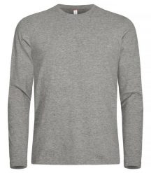 Clique Premium Fashion-T L/S Koszulka z długim rękawem bawełniana – Grey Melange. Szare koszulki męskie z długim rękawem CLIQUE, l, z bawełny. Za 121.81 zł.