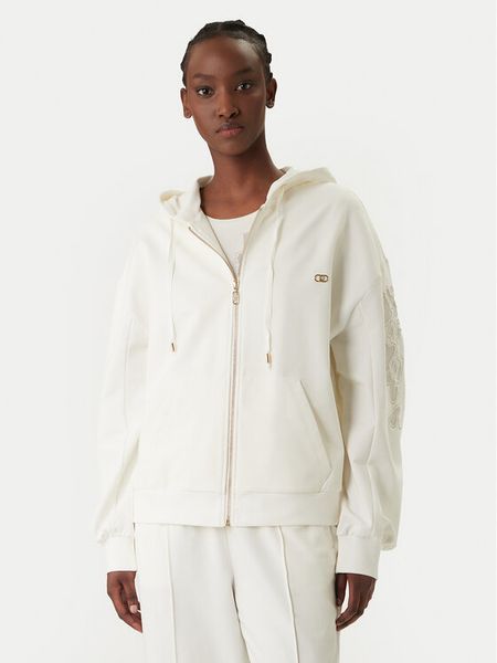 Liu Jo Sport Bluza TA6204 FS090 Écru Regular Fit. Białe bluzy bez kaptura damskie Liu Jo Sport, m, bez wzorów, z bawełny, bez ramiączek, bez kaptura. Za 649.99 zł.