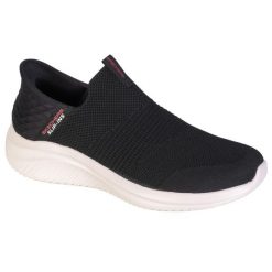 Buty sportowe Sneakersy męskie, Slip-Ins Ultra Flex 3.0 Smooth Step. Czarne buty sportowe na co dzień męskie Skechers, bez zapięcia, trekkingowe. Za 399.99 zł.