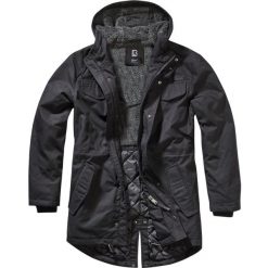 Parka Brandit Marsh Lake Teddy. Czarne parki męskie Brandit, xl, z aplikacjami, z futra. Za 540.05 zł.