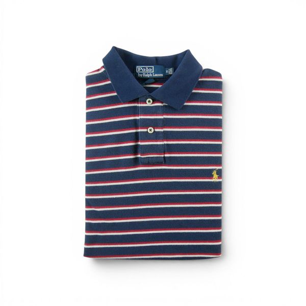 Polo Ralph Lauren koszulka męska krótkie rękawy Custom Fit. Niebieskie koszulki polo męskie Ralph Lauren, l, bez wzorów, z tkaniny, bez ramiączek. Za 127.76 zł.