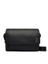 Calvin Klein Torebka Emblem Hw Small Slap Messenger LV04D3367G Czarny. Czarne listonoszki damskie CALVIN KLEIN, bez wzorów, ze skóry, bez dodatków. Za 369.99 zł.