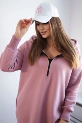 Bluza ocieplana z rozcięciami na bokach ciemno różowa. Czerwone bluzy z kapturem damskie KESI, l, z bawełny. Za 284.37 zł.