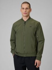 4F Kurtka przejściowa męska - khaki L. Brązowe kurtki męskie 4f, l, bez wzorów, z materiału, sportowe, bez kaptura. Za 349.99 zł.