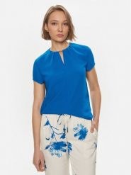 Calvin Klein Bluzka K20K207062 Niebieski Regular Fit. Niebieskie bluzki damskie CALVIN KLEIN, bez wzorów, z syntetyku, bez ramiączek. Za 289.99 zł.