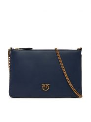PINKO Torebka Flat Classic AI 25-26 PCPL 100455 A0F1 Granatowy. Niebieskie torebki klasyczne damskie Pinko, bez wzorów, ze skóry, bez dodatków. Za 679.99 zł.
