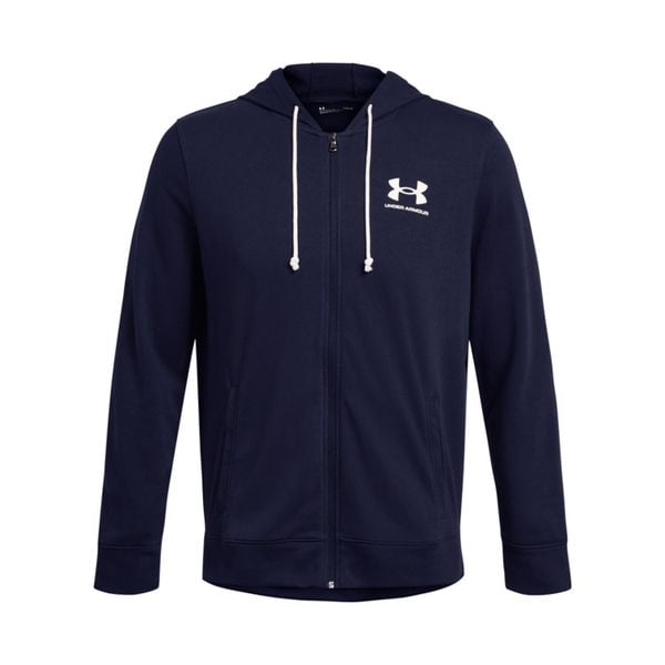 Bluza z kapturem i zamkiem błyskawicznym Under Armour Rival Terry. Białe bluzy z kapturem męskie Under Armour, xl, z materiału. Za 311.30 zł.
