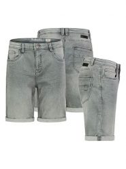 Sublevel Bermudy dżinsowe w kolorze szarym rozmiar: W36. Szare szorty męskie Sublevel, z aplikacjami, ze skóry, klasyczne. Za 96.60 zł.